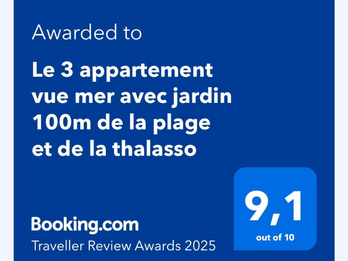 Le 3 Appartement Vue Mer Avec Jardin 100M De La Plage Et De La Thalasso Конкарно Экстерьер фото